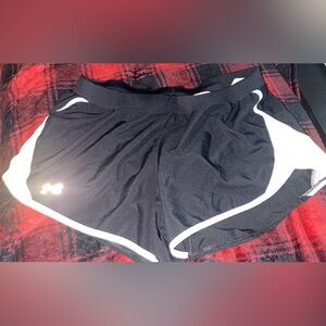 Black Athletic Shorts with White Trim
